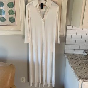 Norma Kamali Long Cream Dress size Small